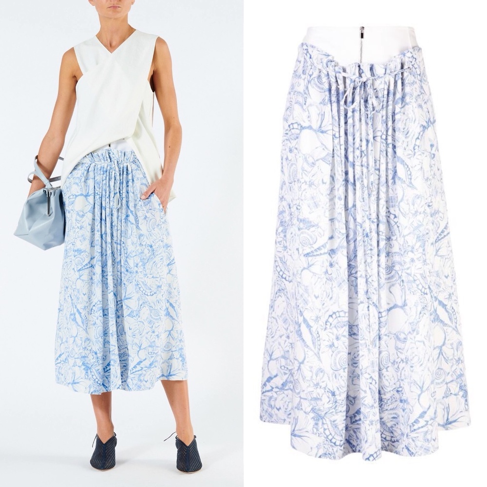 Tibi isa toile double waist pleated silk cotton skirt  NO OFFERS CONSIDERED